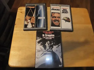 LOT OF 5 Kubrick DVD Movies SHINING 2001 STRANGELOVE CLOCKWORK FULL METAL WORKS • $14.97