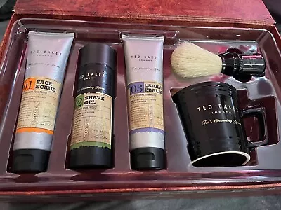 Ted Baker Mens Gift Set Teds Grooming Room Fathers Day Cup Brush Box Birthday • £29.95