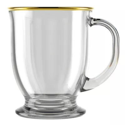 15 Fl Oz Glass Mug Tea Coffee Cup Teacup Durable Top Quality • $18.95