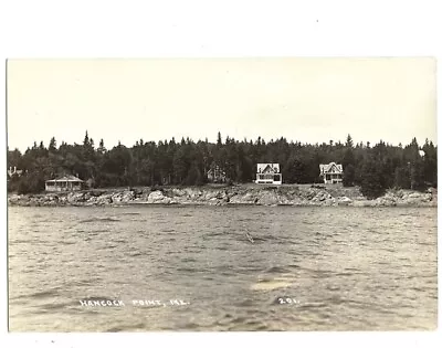 C1930s Hancock Point Maine ME Homes On Shore RPPC Real Photo Postcard • $4.99