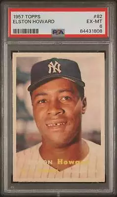 1957 Topps #82 Elston Howard New York Yankees PSA 6 EX - MT • $20.50