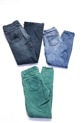 Eunina 7 For All Mankind J Crew Womens Jeans Pants Blue Aqua Size 7 32 24 Lot 3 • $34.01