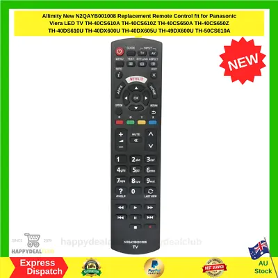 Allimity New N2QAYB001008 Replacement Remote Control Fit For Panasonic Viera LED • $16.95