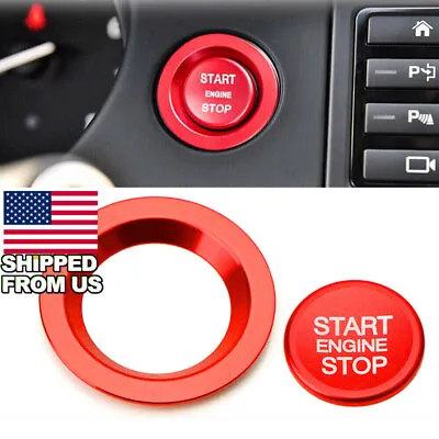 Start Engine Stop Ignition Push Button Red Keyless Ring For Land Rover / Jaguar • $12.99
