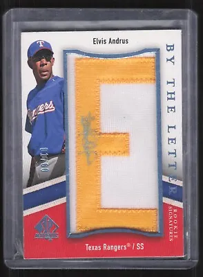 2009 Upper Deck SP Authentic Elvis Andrus By The Letter Rookie Patch Auto 01/60 • $34.95