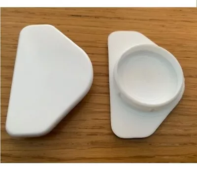 Winged Cover Cap - White 35mm Hinge & Screw Hole Blank Kitchen Bedroom Cabinet • £1.99