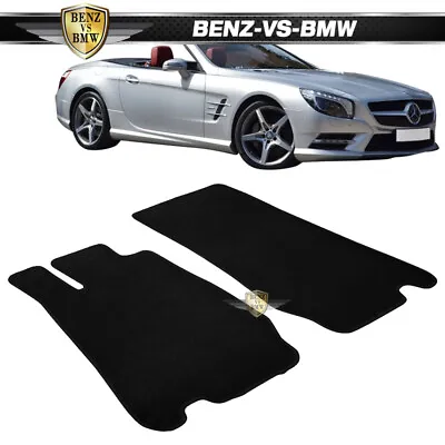 Fits 03-12 Mercedes SL Class Black Nylon Floor Mats Carpet Front & Rear 2PCS Set • $47.99