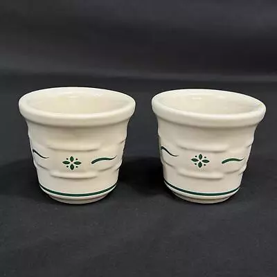 Lot Of 2 Longenberger Woven Traditions Heritage Green Votive Candle Holders • $8