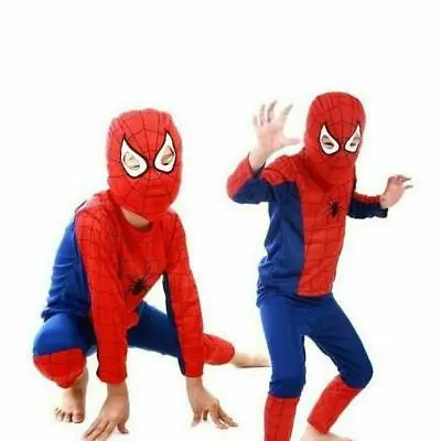 £7.57 • Buy Kids Boys Spiderman Cosplay Costume Mask Xmas Superhero Fancy Dress Party Outfit