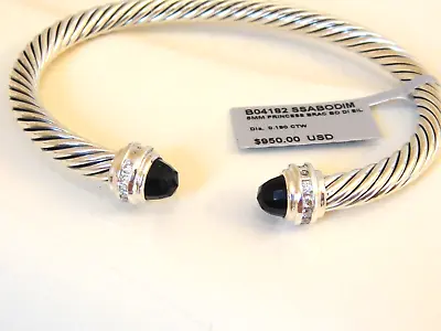 $950 New David Yurman Ss Diamond Black Onyx Bracelet Nwt • $750