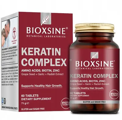 BIOXSINE Keratin Complex Amino Acids Biotin Zinc Grape Seed Garlic FREE P&P • £59.99