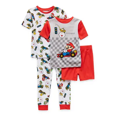 New Mario Kart 4-Piece Top & Bottoms Pajama Set 6 8 10 • $26.95