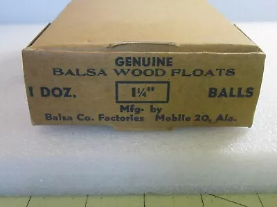 12 Vintage Fishing Bobbers 1 Dozen Original Genuine Balsa Wood Floats 1 1/4 Inch • $29.99