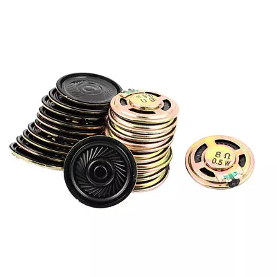 20 Pcs 36mm 8 Ohm 0.5W Metal External Magnetic Speaker Loudspeaker Gold Tone • $19.48