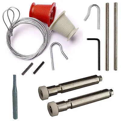 HENDERSON FULL REPAIR KIT Cables & Rollers (Nuts) Garage Door Spares Parts Cones • £8.90