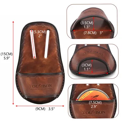 TOURBON Leather Tool Carry Belt Holder For Hammer Snuff Can Dip Chewing Tobacco • £12.88