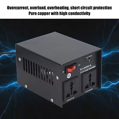 200W Power Voltage Converter Step Up Transformer For Electrical Devices • $70.14