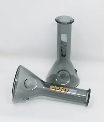 Grav 5” Smoke Colored Mini Glass Colored Beaker Pipe • $11.99