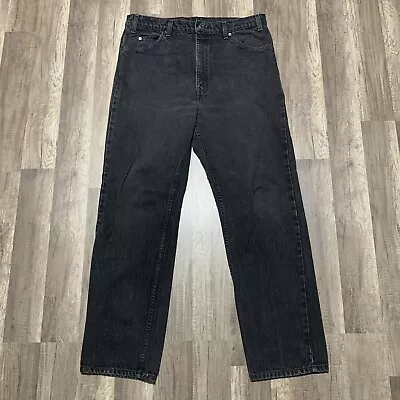 Vintage Levi's 505 Jeans Men's 38x30 Regular Fit Faded Black Straight Leg 90s • $40