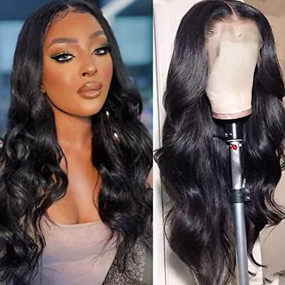 Flwing Lace Front Wigs Human Hair Body Wave 13x4 Lace Frontal Human Hair Wigs Fo • £74.96