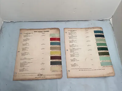 Vintage Dupont 1954 Buick Paint Color Chart Catalog Pages • $12.98