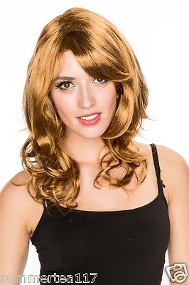 Halloween Brown Animation Women Fashion Sexy Cosplay Wig Wavy Costume H0106MB • $16.99