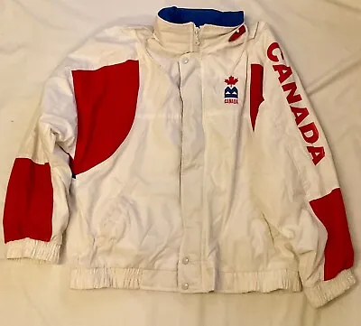 Vintage Retro Canada Olympics Training Jacket Size Large Avon Atlanta 1996? • £16.99