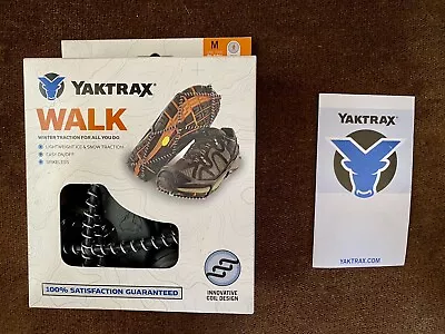 YAKTRAX WALK Pair Spikeless Size Medium Ultra Lightweight Ice Traction Black New • $11.99