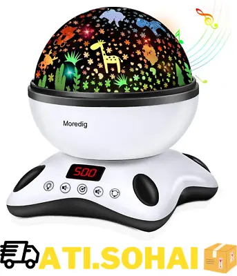 Moredig Baby Projector Night Light Night Light Kids Projector With 12 Music A... • £36.83