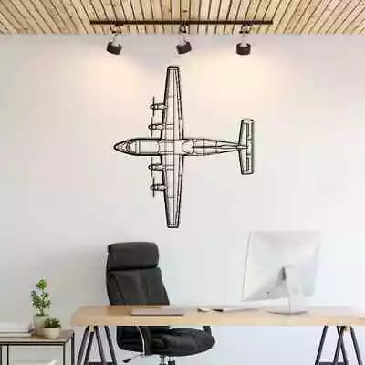 Wall Art Home Decor 3D Acrylic Metal Plane Aircraft USA Silhouette 7 DHC-7 • $87.99