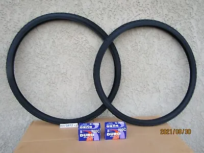 New 700 X 35 C Black Bicycle  Tires & Tubes For Road Or Fixie Bike Track • $49