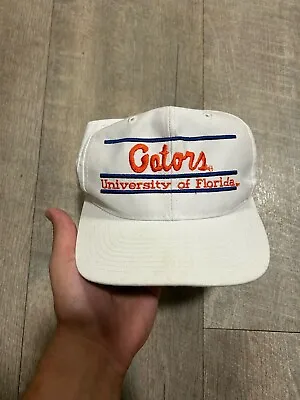 Vintage University Of Florida Gators Snapback NCAA Russell Athletics White Hat • $24.99