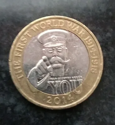 Lord Kitchener 2014 The First World War £2 Two Pound Coins Circulated • £3.50