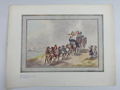 £6.99 • Buy Original Antique 1900s Print - Coach And Six - T. Rowlandson