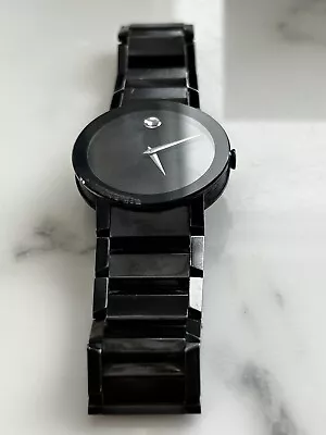 Movado Men’s Stainless Steel Sapphire Crystal Black Dial 84 G1 3896 • $160