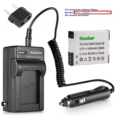 Kastar Battery Travel Charger For DMW-BCM13 DMW-BCM13E Panasonic Lumix DMC-ZS30W • $6.99