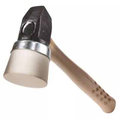 4 Lbs. Mallet Hammer Rubber Head White Non Marring W/Hickory Handle Hand Tool • $72.66