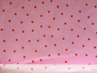 33cm X 170cm IKEA Rosali Fabric Dot Mini Spot Pink Lightweight Cotton New • £8.39