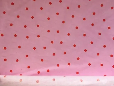 IKEA Rosali Fabric FQ 50cm Square Dot Mini Spot Pink Lightweight Cotton New • £3.99