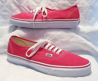 VANS Canvas Low Top Lace Up  Shoes - Trainers - Red - New - Mens UK Size 9 - NWT • £24.99