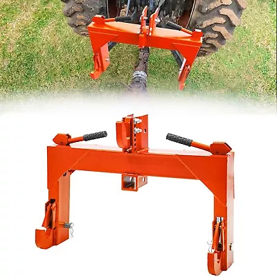 3 Pt Quick Hitch For Cat 1 & 2 Tractors Attachments W/ 2  Receiver Hitch 3000 LB • $155.99