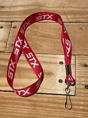 STX Red Lacrosse Field Hockey Sports Keychain ID Badge Holder Lanyard New • $6.99