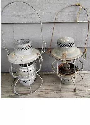 (3) Old Railroad Lanterns As Is For Parts -- 2 Adlake & Armspear 1925 Prr • $12.51