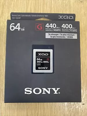 Brand New Sealed Sony XQD 64GB 440 Mb/s Memory Card • £129.99