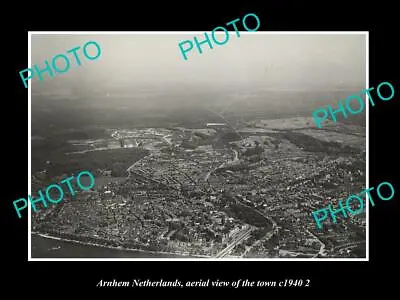 $9 • Buy OLD 8x6 HISTORIC PHOTO ARNHEM NETHERLANDS HOLLAND TOWN AERIAL VIEW C1940 3