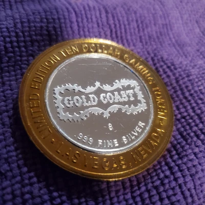 $24.95 • Buy Limited Edition 10$ Gaming Token .999 Fine Silver Gold Coast Arriva .60 Oz Slv