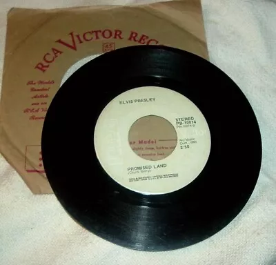 PROMO - ELVIS PRESLEY - PROMISED LAND - IT'S MIDNIGHT - 7  45rpm  • $5.79