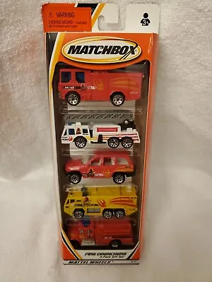 2000 Matchbox Fire Drenchers 5 Pack Gift Set 1:64 Die Cast Truck  • $14.95