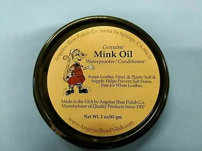 Angelus Mink Oil Paste Leather Waterproof & Conditioner 3oz. Boots Shoes Jackets • $8.99