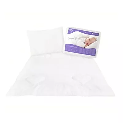 Baby Comfort Quilted Duvet And Flat Pillow Set 80x70 Cm For Newborn Crib Or  • £17.50